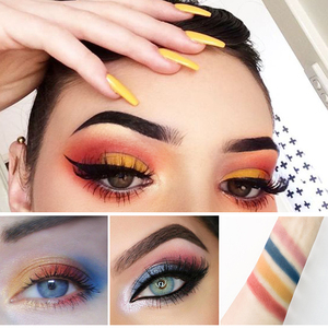 พาเลทอายแชโดว์พาเลทอายแชโดว์แบบมืออาชีพ4สีผสมชิมเมอร์ได้ง่ายฉลากส่วนตัว - Product Image 4