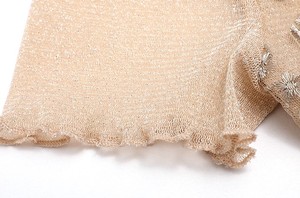 Camicette Casual da <span class=keywords><strong>donna</strong></span> eleganti estive a fiori in Organza di <span class=keywords><strong>seta</strong></span> ricamate a maniche corte con scollo Casual di ultima concezione <span class=keywords><strong>camicie</strong></span> Casual Skinny - Product Image 4