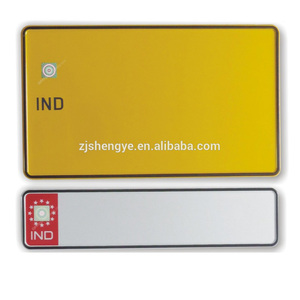 personnalisé conception imprimé en relief en métal en aluminium <span class=keywords><strong>IND</strong></span> estampage à chaud <span class=keywords><strong>plaque</strong></span> de numéro de licence - Product Image 1