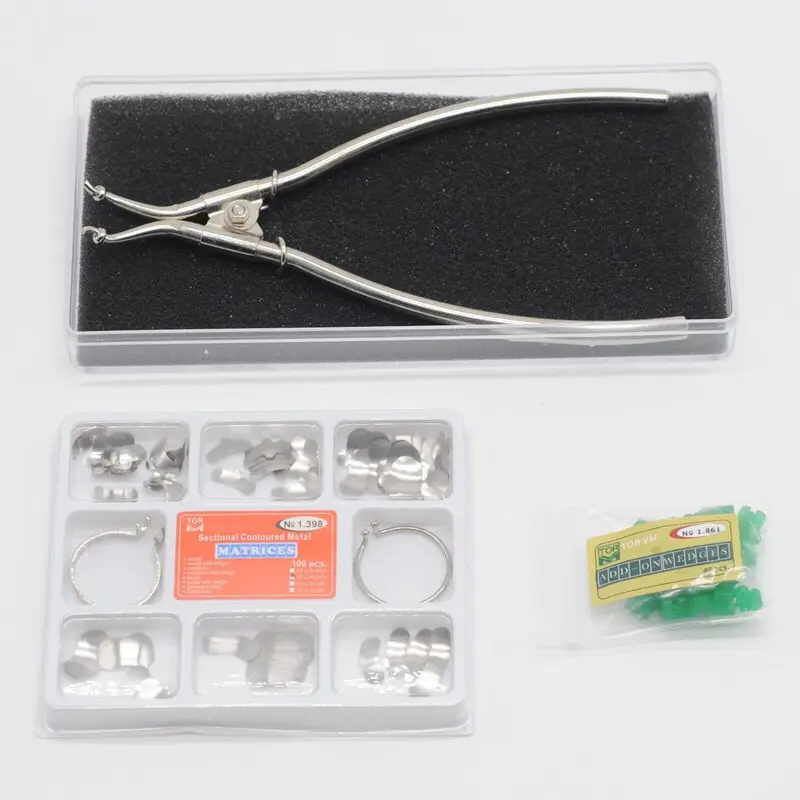 NEW arrival 35 um Dental Sectional Contoured Matrices No. 1.398(100pcs +2 rings)