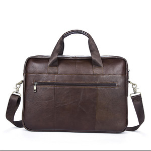 fábrica de cuero de vaca de los hombres bolsas de ordenador portátil maletín bolsos baratos importados de China al por mayor - Product Image 2
