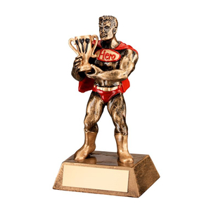 Trofeo <span class=keywords><strong>de</strong></span> Superhéroe <span class=keywords><strong>de</strong></span> Resina Dorada Antigua en Venta - Product Image 1