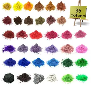 Poudre de Mica Pur 36 Couleur Résine Époxy Pigment-Qualité Cosmétique Savon Colorant pour BRICOLAGE Slime Coloriage et Fabrication De Savon