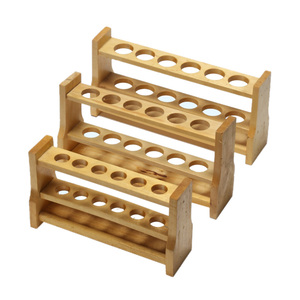 ชั้นวางหลอดทดลองแบบถอดได้ ที่วางหลอดทดลองแบบหมุนเหวี่ยงทำจากไม้ - Product Image 3