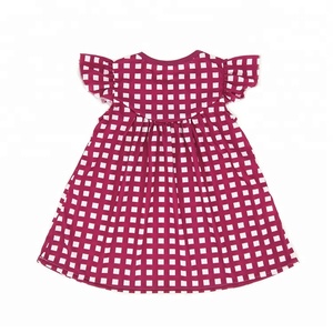 Alta calidad Navidad perla al por mayor marrón guinga vestidos formales. Niños ropa forcks para niñas - Product Image 2