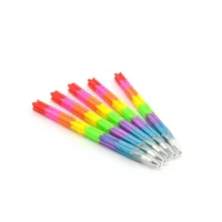 रंगीन स्टेकर स्वैप 8 रंग खंड बिल्डिंग ब्लॉक गैर-Sharpening के लिए पेंसिल बहुक्रिया बुलेट पेंसिल बच्चों