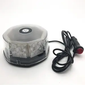 12V 32W red blue white amber car led flashing magnetic strobe beacon light truck vehicle revolving warning beacon light