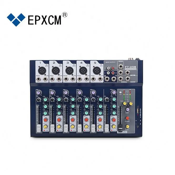OEM/ODM 디지털 오디오 콘솔 믹서 7 채널 전문