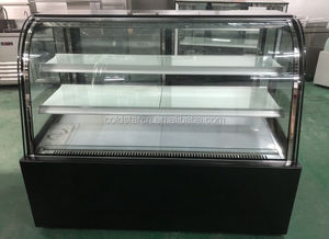 Solo de Vidrio Curvo escaparate torta caramelo refrigerador de - Product Image 4