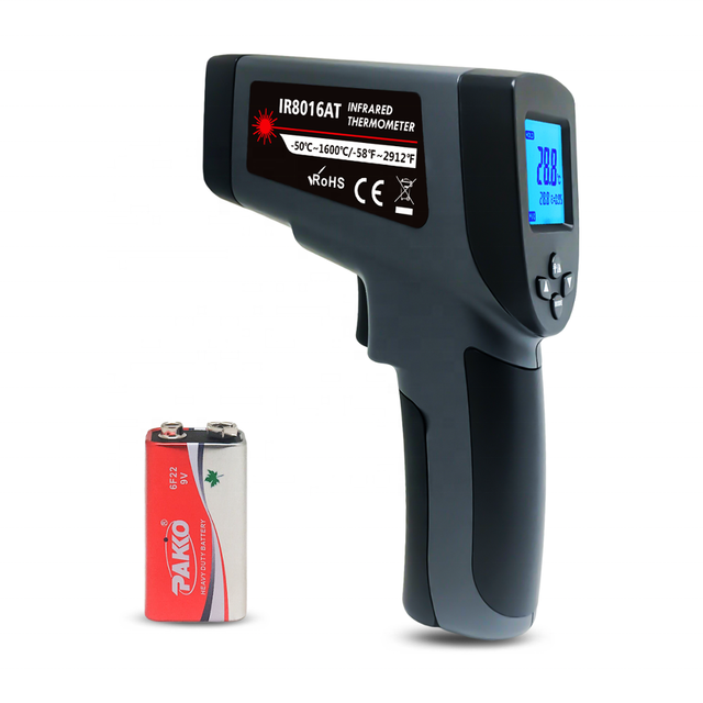 IR8016AT Professional 50:1 Dual Laser 1600C Multifuncion Function Digital Infrared Thermometer
