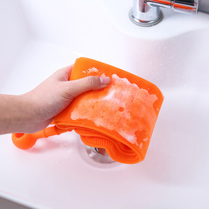 Molle Del <span class=keywords><strong>Silicone</strong></span> Spazzola per il Corpo Corpo Bagno di Lavaggio Doccia Guanto Esfoliante La Pelle SPA Massaggio Scrubber Detergente - Product Image 4