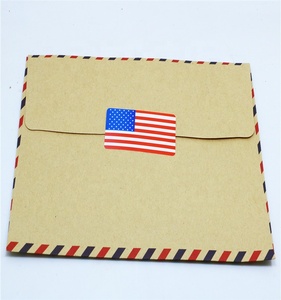 Hybsk América EUA Bandeira Etiquetas Vermelho Branco Azul 1X2 Polegadas Quadrados 500 Adesivos - Product Image 2