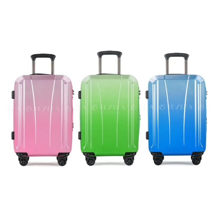 Luggage Travel Set RESENA Wholesale 3PCS Wheels Rolling Cabin Aluminous Trolley Suitcase Travel ABS PC Luggage Set