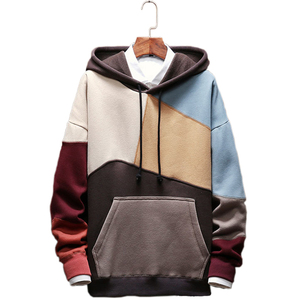 Nuevo diseño de manga larga Color Multi bloques Jersey <span class=keywords><strong>botín</strong></span> caída de hombro Premium Sudadera con capucha - Product Image 1