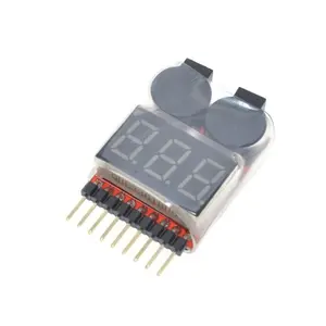 Hot selling Low Voltage Buzzer Alarm 1-8S Lipo/Li-ion/Fe Battery Voltage 2IN1 Tester