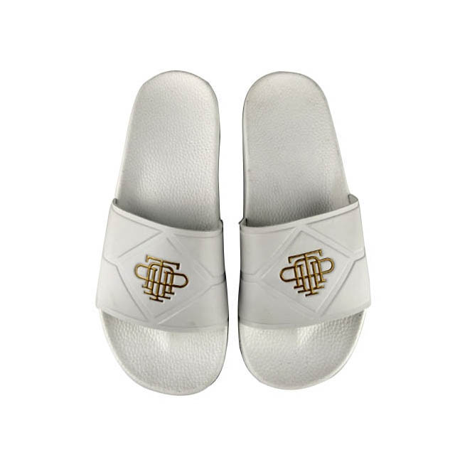 Белые сандалии на плоской подошве, домашние тапочки с логотипом на заказ, летние белые Тапочки из ПВХ