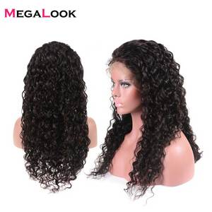 Grosir 100% asli Virgin Peru gelombang air Wig rambut manusia 13*4 renda depan panjang 30 inci tangan terikat 12 inci diregangkan