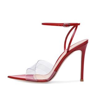 TAILINGJIA <span class=keywords><strong>Sandali</strong></span> Estivi da Donna con Tacco Alto a Stiletto in PVC Trasparente per Feste - Product Image 1