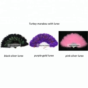 Vintage Style Pliant Portatif danse Marabou Plume Ventilateur Clapet Accessoires - Product Image 3
