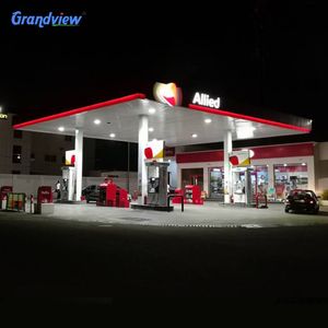 Formato su misura pilone segno, stazione di servizio ha condotto <span class=keywords><strong>display</strong></span>, acrilico di alluminio baldacchino - Product Image 6