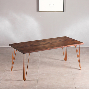V Forme Métal Or Jambes Tables À Manger En Bois Table de Salle Meubles Vintage Look Industriel Cuisine À Manger Tables - Product Image 5