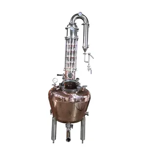 Fabricant petit équipement de distillation d'alcool domestique chaudière en cuivre pour nouveau débutant avec alambic à reflux