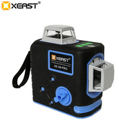 Niveau laser professionnel XEAST XE-68G Pro 3D 12 lignes, fonction de nivellement croisé, avec trépied, rotation verticale et horizontale