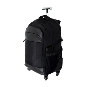 Backpack travel trolley luggage bag with oem customized nylon nylon detachable wheel cover disney