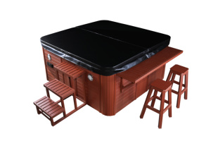 Baignoire Spa Extérieure en Acrylique Autoportante Chauffée avec Massage et Thérapie Combinée Air et Hydromassage - Product Image 3