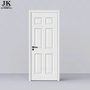 JHK-006 6 面板内门白色 Prehung 完全完成白色内门