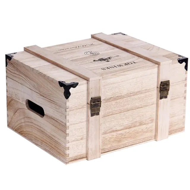 Scatola per vino in legno custodia per vino in legno scatola per vino in legno vuota da 3 bottiglie