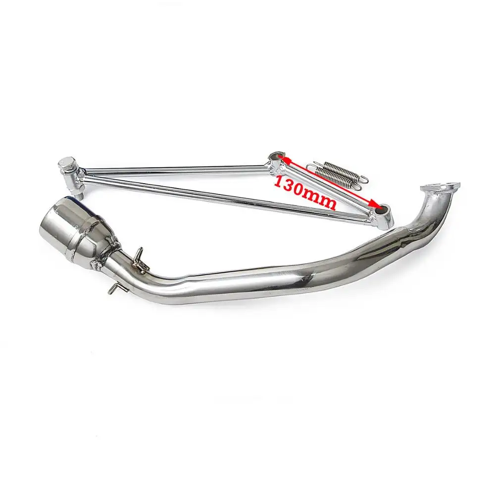 High performance exhaust pipe for GY6 125 150cc scooter exhaust link pipe middle pipe 51MM scooter exhaust system