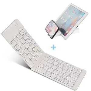 Blanco más barato mini azerty plegable teclado inalámbrico para microsoft surface ipad2