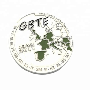 Argent Plaqué Émail Doux <span class=keywords><strong>Bitcoin</strong></span> Blanc Pièce de Défi China - Product Image 1
