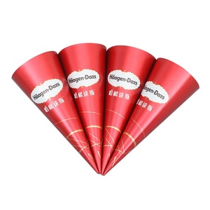 Cône <span class=keywords><strong>de</strong></span> <span class=keywords><strong>papier</strong></span> imprimé <span class=keywords><strong>de</strong></span> crème glacée <span class=keywords><strong>en</strong></span> <span class=keywords><strong>papier</strong></span> d'aluminium <span class=keywords><strong>de</strong></span> qualité alimentaire - Product Image 4