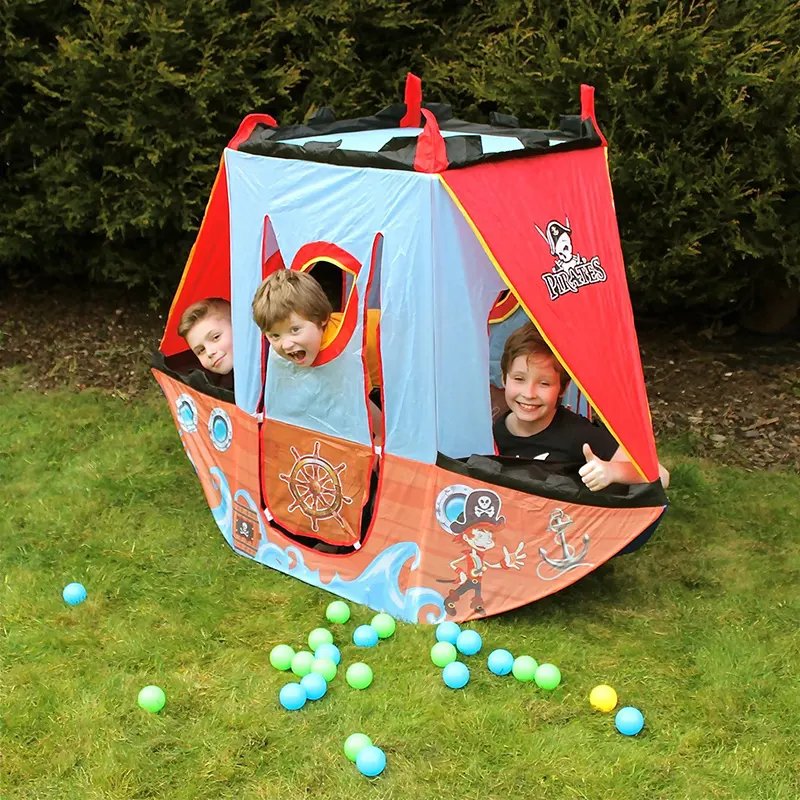La tenda della nave dei pirati di vendita calda gioca all'interno o all'aperto il giocattolo delle tende della casa dei giochi del bambino per i bambini