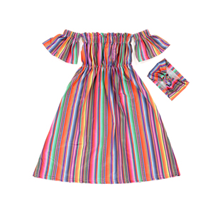 Adorable enfants porter fille <span class=keywords><strong>robe</strong></span> poncho filles grande taille <span class=keywords><strong>robe</strong></span> de soirée de soirée maxi hors épaule <span class=keywords><strong>robe</strong></span> mexicaine avec noeud haut de la page bandeau - Product Image 2
