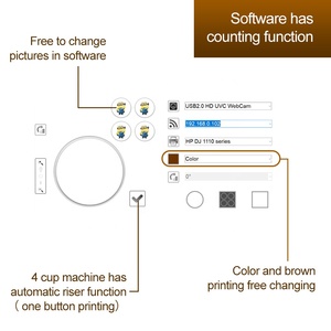Phần Mềm Nâng Cấp 3d Cà Phê Máy In Cappuccino Latte Art Bánh Sô Cô La In Ấn Với 4 Ly In Ảnh Tự Sướng Cà Phê Máy In - Product Image 3