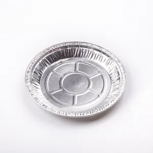 7-Inch mikrodalga fırın güvenli dayanıklı alüminyum folyo gıda tepsileri çerezler ve ev kullanımı için 360ml tek kullanımlık Pizza tavalar