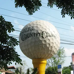 Outdoor decoration large resin 3d fiberglass golf ball sculpture