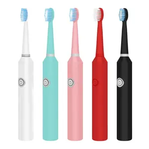 Wholesale PT1Adult Slim Waterproof Automatic Sonic Electric Vibration Cheap Battery Toothbrush China OEM