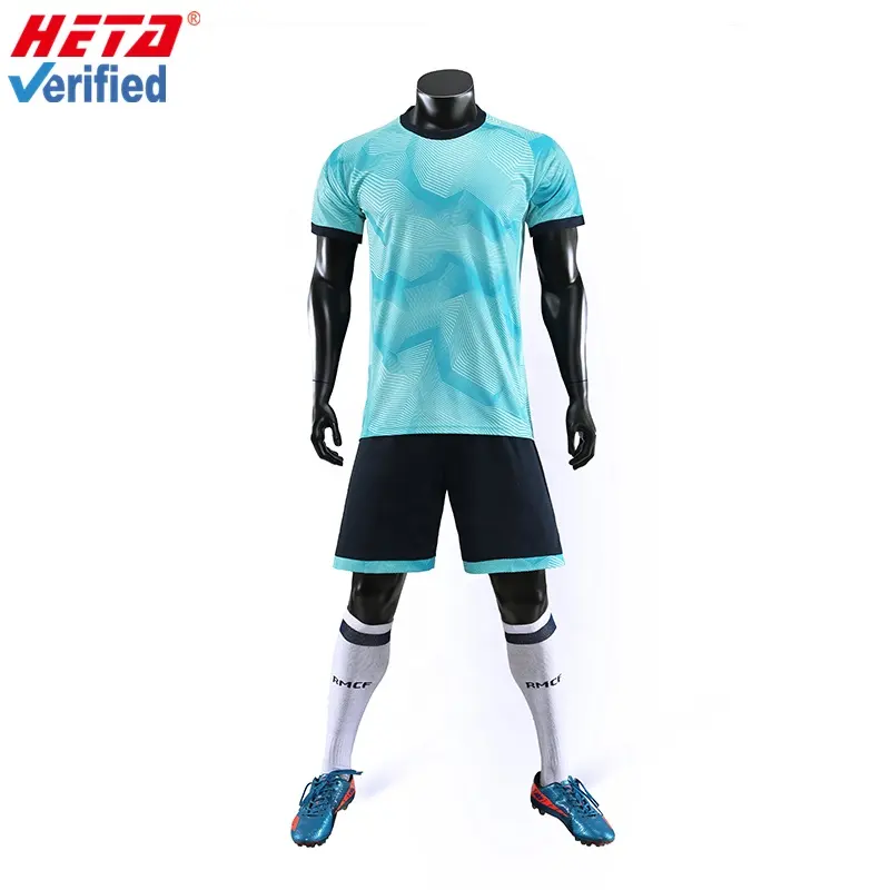 Personnalisé 100% polyester faible quantité minimale de commande Maillot de football de sublimation impression football Maillots en stock maillot de football