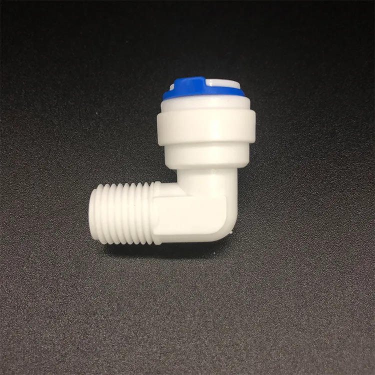 1 / 4 3 / 8 zoll Water Filter Purifier System Spare Parts Male Thread Elbow Quick Connect Fittings