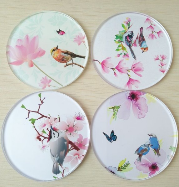 Personalised Full Colour Glass Round Coasters