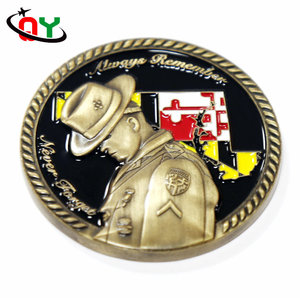 Estampado personalizado de Metal moneda en blanco al por mayor recuerdo antiguo <span class=keywords><strong>esmalte</strong></span> pintado de oro muestra moneda monedas de desafío para la venta - Product Image 5