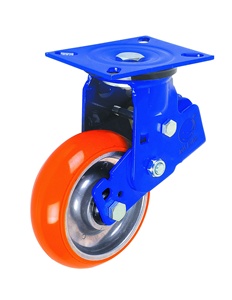 Uci — roulette AGV robuste de 6 pouces, disque supérieur en PU absorbant les chocs, usage industriel, avec freins - Product Image 3