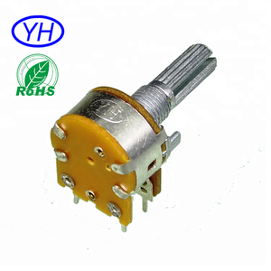 16 mm 10 K ohm stereo gang carbon film push button volume control potentiometer - Product Image 3
