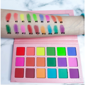 2019 nuevo estilo de belleza cosméticos 18 colores mate y brillo paleta de sombra de ojos maquillaje imprimir el logotipo paleta de sombra de ojos maquillaje - Product Image 3