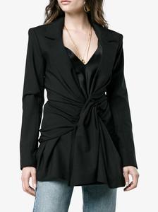 Abbigliamento <span class=keywords><strong>donna</strong></span> manica lunga scollo a V vita alta moda moda nera giacca da <span class=keywords><strong>donna</strong></span> - Product Image 3