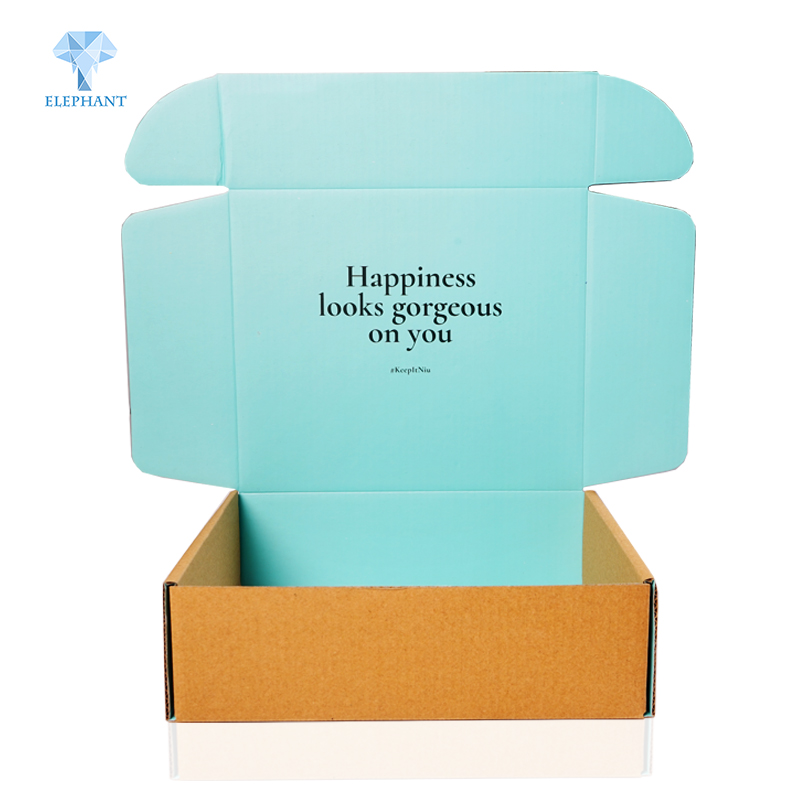 Package Mini Design Logo Blue Hard Paper High Quality Cardboard mailer Box